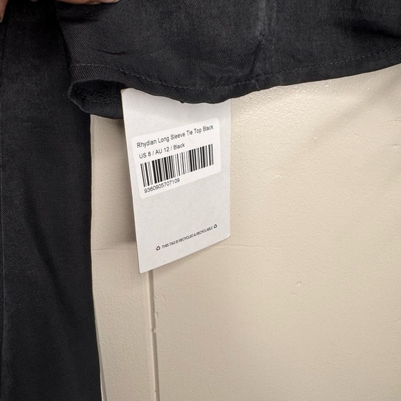 Princess Polly Rhydian Long Sleeve Tie Top Black - Picture 12 of 15